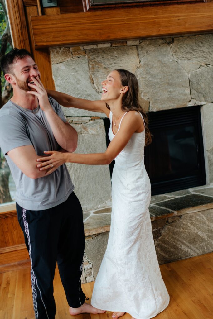 Bride's Reaction Seeing Her Brother on her wedding day in provo, utah